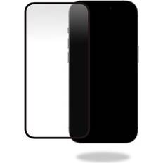 Mobilize Schwarzer Rahmen Glas iPhone 15 Pro Smartphone Schutzfolie