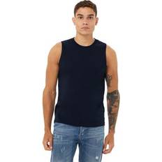 Unisex Tank Tops Canvas Bella Canvas 3483 Jersey Muscle Tank Top in Navy Blue Ringspun Cotton BC3483, B3483