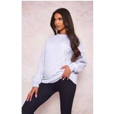 PrettyLittleThing Maternity Grey Marl Basic Ultimate Sweatshirt, Grey Marl
