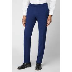 Occasions Scott & Taylor Occasions Slim Fit Blue Semi Plain Men's Trousers Blue 42R