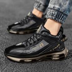 Spring Men Sneakers Running Boots Outdoor Jogging Sports Shoes Mesh Breathable Cushioning Basket Footwear Black