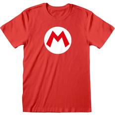 Nintendo super mario – mario badge t shirt Rot