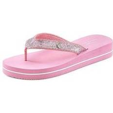 Venice Beach Glitter Flip Flops Pink