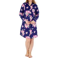 Cotton Nightgowns Slenderella Navy, 12/14 NS88205 Women's Floral Cotton Nightshirt