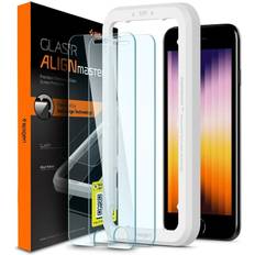 Spigen 2 Pack AlignMaster Tempered Glass Protector for iPhone SE 2022/2020 and iPhone 8/7