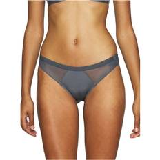 Grey Knickers Sloggi Womens Symmetry Low Rise Cheeky Briefs Dark Grey Cotton