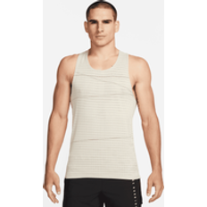 Brown - Men Tank Tops Nike Dri-FIT ADV Run Division Men's Pinnacle Running Tank Brown Nylon