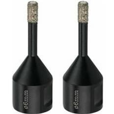 Power Tool Accessories Rose Pink Tile Drill Bits 6mm M14 Diamond Drill Bit Porcelain Tile Marble Diamond Saw, 2x Dry Diamond Bits for Guazhuni Angle Grinder Black