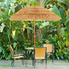 Highland Dunes 206cm Thatch Patio Umbrella Hawaiian Tiki Umbrella