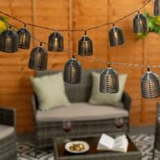 Black Garden Decorations ValueLights Solar String Fairy Garden Warm White Black Lobster Pots