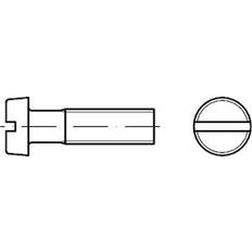 Byggematerialer Lemvigh-Müller M 3X10 DIN 84 4.8 FZB cylinder hovedet maskinskrue
