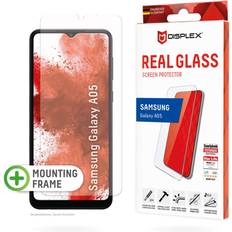 Displex Panzerglas 10H, 2D für Samsung Galaxy A05, Eco-Montagerahmen, kratzer-resistent