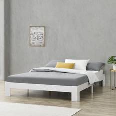 Letti e Materassi [en.casa] Struttura Letto In Legno Di Pino 180 x 200 cm King Size Design Minimal
