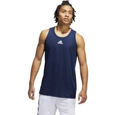 Tank Tops Adidas mens Heathered Tank Top Shirt, Collegiate Navy, 4X-Large