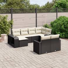 Homie 10 Piece Garden Sofa with Cushions Outdoor Lounge Set