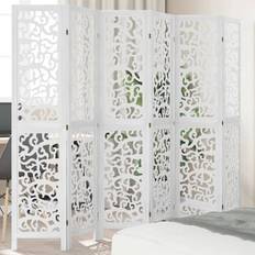 Brown Room Dividers vidaXL Privacy Screen 6 Panels Room Divider