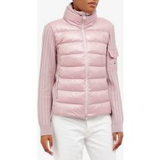 Moncler Women's High Neck Padded Cardigan Pink