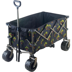 Utility Wagons Bliss Hammocks 36 Collapsible Beach Wagon w/ Storage Bag, Beverage Holders and Rotating Wheels