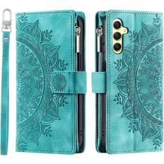 GANGXUN Green Case For Samsung Galaxy S24 Plus 5G With Red Vertical Stripes Microfibre Lining Inside Carbon Fibre PU Spliced With Fine Grain PU High Quality 2-in-1
