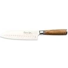 Katana Saya Olivewood 18cm Damascus Santoku Knife 7.1 "