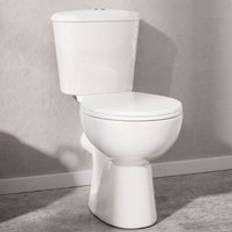 Cheap Toilets Orbit Pronto Close Coupled Toilet with Push Button Cistern Soft Close Seat