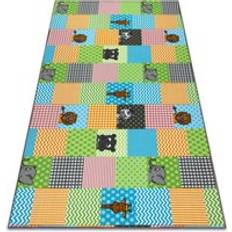 RUGSX Carpet for kids zoo animals children's multicolour