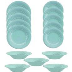 Turquoise Dinner Sets Purely Home Crackle Turquoise Melamine Dinner Set