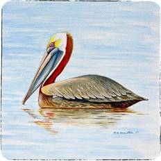 Kitchen Accessories Betsy Drake CT807 Summer Pelican Coaster 4pcs