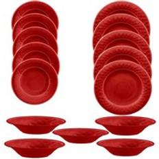 Red Dinner Sets Purely Home Crackle Red Dinner Set