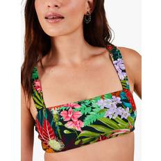 Fabric - Women Bikini Tops Accessorize Jungle Print Crop Bikini Top, Multi