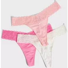 Nelly Underkläder Nelly Panties & Knickers rosa/vit Lovely Feels Thong 3-pack Underkläder