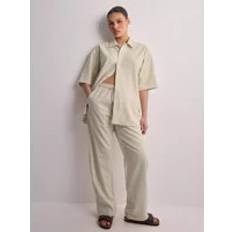 Woodbird Byxor Woodbird Byxor Offwhite WBIvo Plisse Pant Byxor