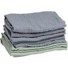 Mininor Muslinfilt 6-pack Grey Seal/Willowgreen One Size Muslinfilt