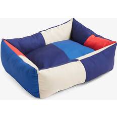 Hay Red And Blue Colour-block Medium Recycled-polyester dog bed