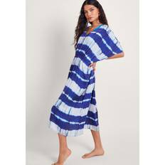 Clothing Monsoon Nova Tie Dye Kaftan, Blue/White