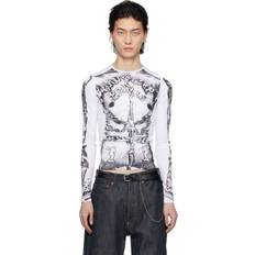 Clothing Jean Paul Gaultier White 'The Paris' Long Sleeve T-Shirt 0100-WHITE/BLACK