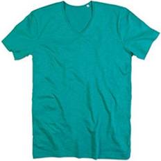 2XL, Black Opal Stedman Mens Shawn V Neck Slub T-Shirt