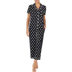 Multicolored - Women Sleepwear Kate Spade Brushed Jersey Short Sleeve Cropped PJ Set Dot Toss Women's Pajama Sets Multi