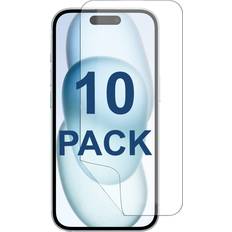 Screen Protectors IWill 10 Pack Soft PET Film Screen Protector Guard for Apple iPhone 15 PLUS Bulk