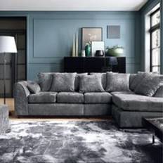 Abakus Direct Harriet Crushed Chenille Sofa 3 Seater