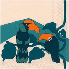 Blue Paper Napkins Ihr Blue Tropical Birds Print Cocktail Paper Napkins 20 Disposable 3-Ply