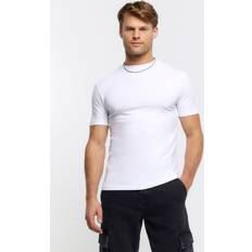 River Island T-Shirt Muscle Fit - Vit