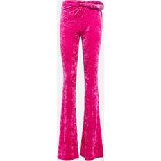 Versace Trousers Versace Schlaghose aus Samt Pink