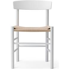 Mogensen stol Fredericia Furniture J39 Mogensen White Beech/Natural Paper Cord Köksstol