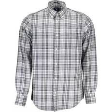 Gant Grey Shirts Gant Gray Cotton Men's Shirt