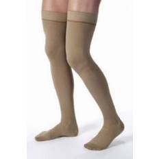 Health Jobst for Men Compression Stockings with Silicone Border, Thigh High, Medium, Khaki, Closed Toe, 20 to 30 mmHg Compression Rating, #115401, #115401 PR