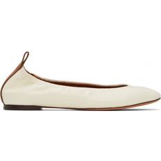 Lanvin 38 Skor Lanvin Off-White Leather Ballerina Flats