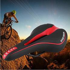 Red Bike Saddles Sunwan Bike Saddles SUNWAN Bike Seat Cycle Soft Cushions Gel Pad