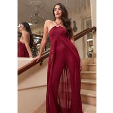 Bebe Overlay Wide Leg Jumpsuit