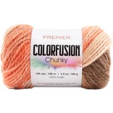 Brown Yarn Premier Yarns Colorfusion Chunky Yarn-Neopolitan 1174-04